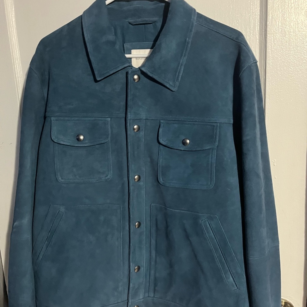 Banana republic large Men's Blue Suede Jacket